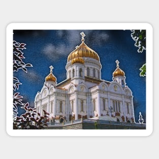 Cathedral of Christ the Saviour, Moscow, Russia Sticker